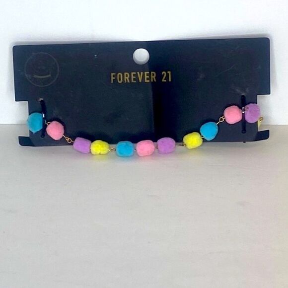 NEW…Gold/Multi-colored Pom-Pom choker OS (one size) from Forever21 - Picture 1 of 1